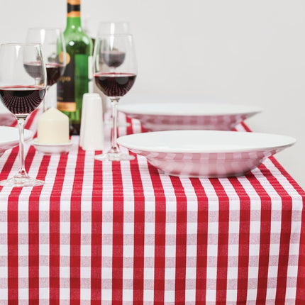 Gingham Tablecloth Red-White 132x132cm | Mitre Comfort 2