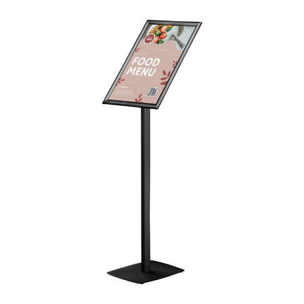 Freestanding Info Stand with Snap Frame A3 Black 25mm | Europel
