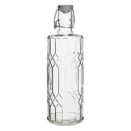 Glass Water Bottle with Stopper 1 Liter | Olympia Geo