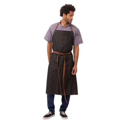 Urban Memphis Long Bib Apron Black | Chef Works