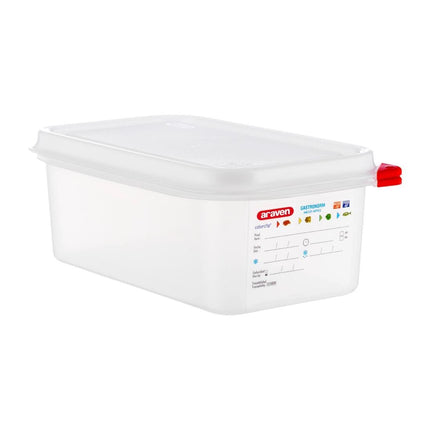 Food Storage Container with Lid 2.8L | Araven GN 1/4