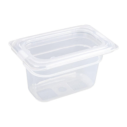 Vogue Polypropylene GN 1/9 Container with Lid | 10cm Depth | 176x108mm 2