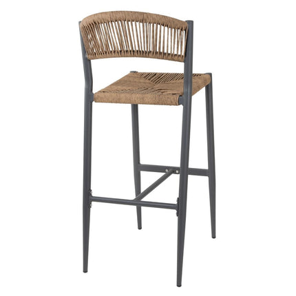 PE Woven Rattan Outdoor Bar Stools Natural | Bolero Eden | 2 Pieces 3