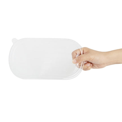 Recyclable PET Lids for Bagasse Oval Containers | Fiesta 4