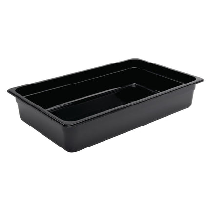 Polycarbonate Gastronorm Container 1/1 Black 100mm | Vogue