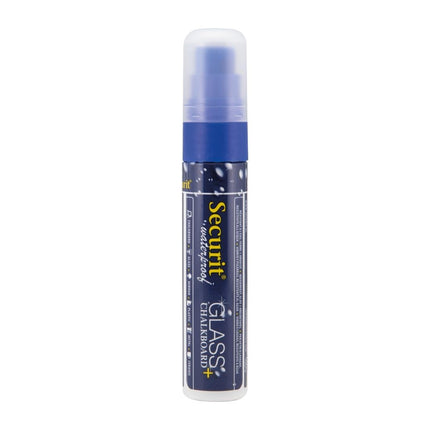Securit Waterproof Chalk Marker for Glass and Chalkboards | Blue, 7-15mm Tip