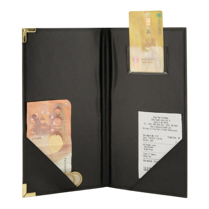 Classic Black Leather Bill Presenter | Securit 6