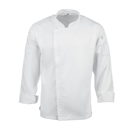 Unisex Long Sleeve Chef Jacket with Zipper White M | Chef Works Urban Hartford