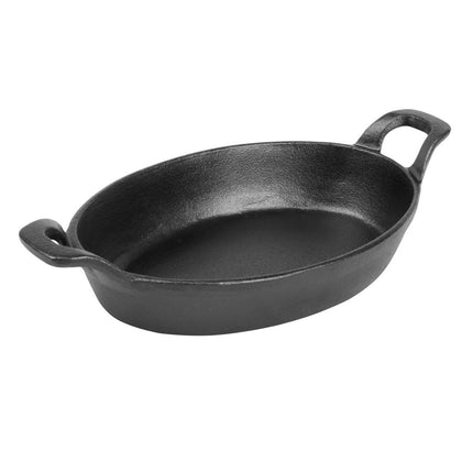 Oval Cast Iron Serving Dish with Handles | Olympia | 220x150mm 2