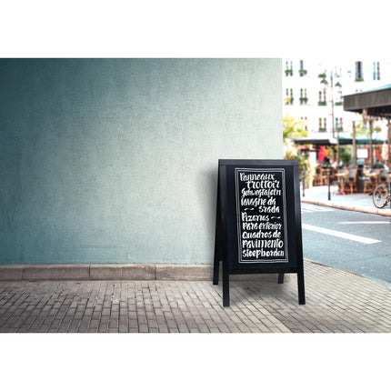 Large Black Woody Sidewalk Chalkboard | Securit 5