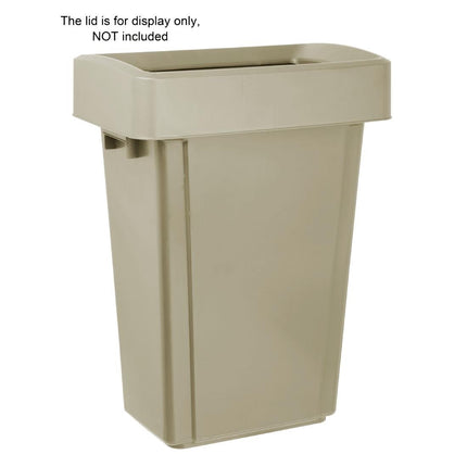Slim Waste Bin 60L Beige | Jantex 4