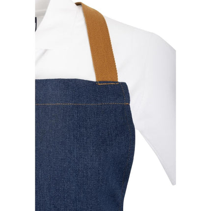 Southside Denim Blue Bistro Apron with Brown Straps 5