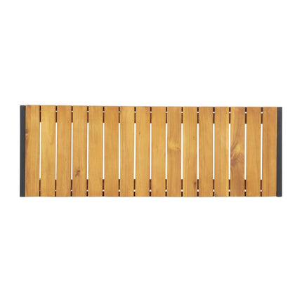 Industrial Steel and Acacia Wood Benches 100cm | Bolero | 2 Pieces 5