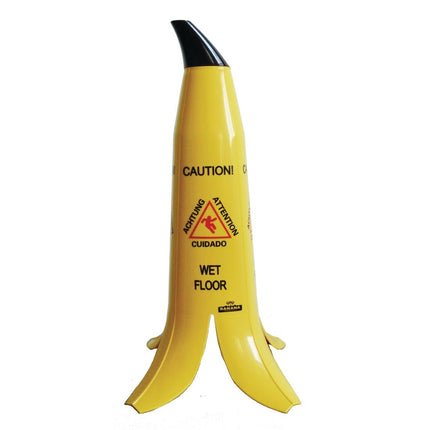 Banana Peel Warning Sign "Caution Wet Floor"