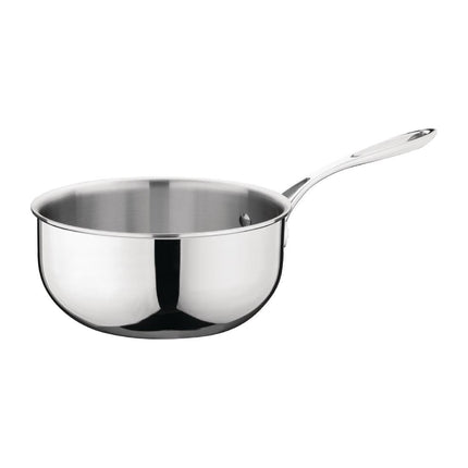 Tri-Layer Flared Saute Pan 20 cm | Vogue | Stainless Steel & Aluminium