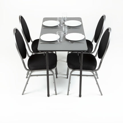 Gray Rectangular Folding Table 122cm | Bolero ABS 4