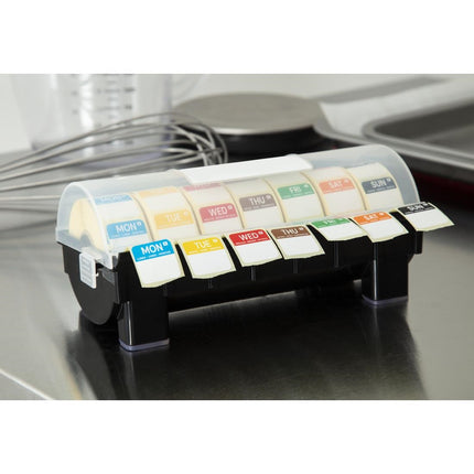 2.5cm Food Label Dispenser with Day Stickers | Hygiplas 6