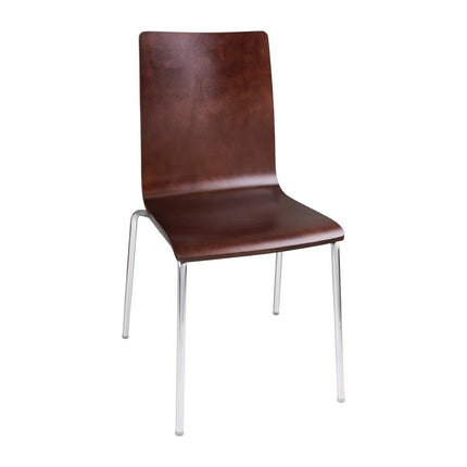 Dining Chair with Square Back Walnut | Bolero