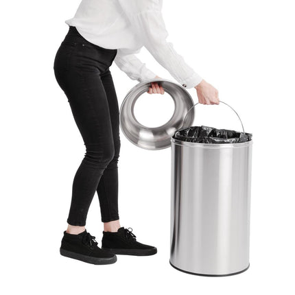 Bolero Stainless Steel Open-Top Waste Bin 40L 5