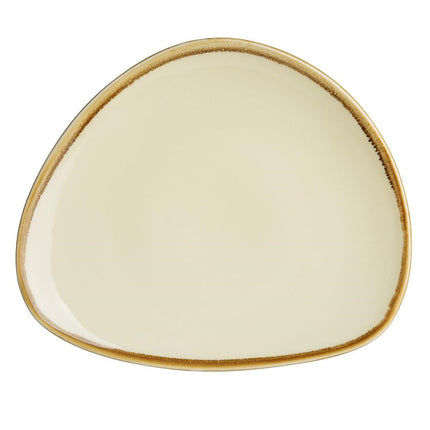 Triangular Plates 23cm Sandstone | Olympia Kiln Collection | 6 Pieces