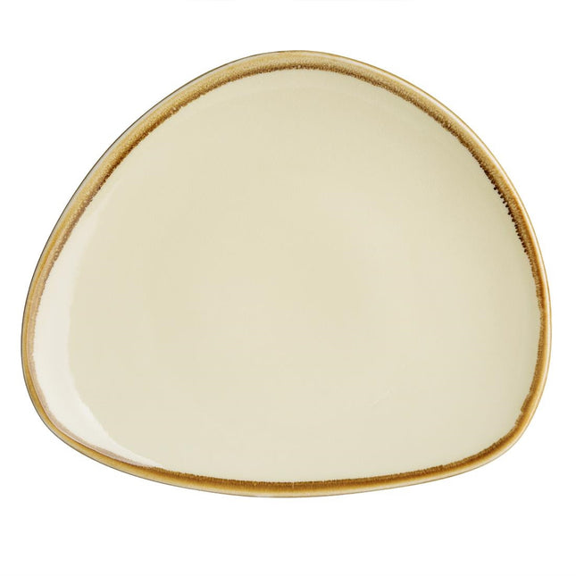 Triangular Plates 23cm Sandstone | Olympia Kiln Collection | 6 Pieces