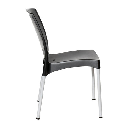 Bolero Elements Black Polypropylene Chairs Set of 4 5