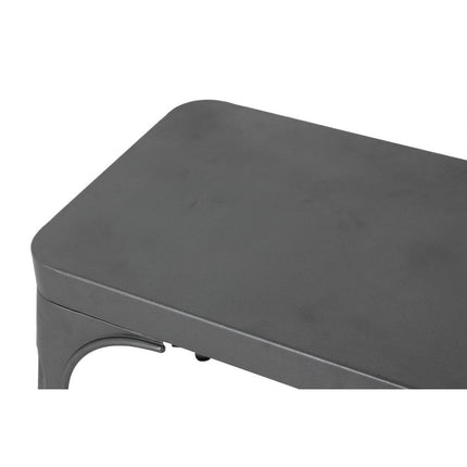 Bolero Bistro Metal Bench Dark Grey 1000mm 4