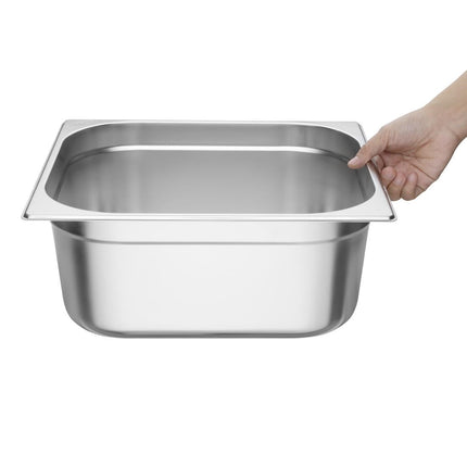 Stainless Steel GN 2/3 Container 150mm Depth | Vogue 2