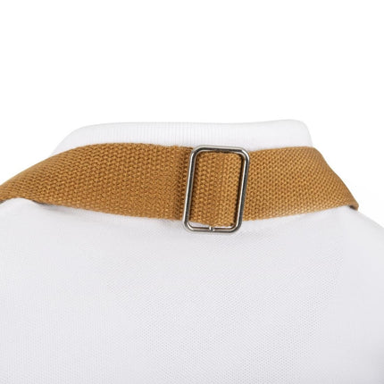 Southside Denim Blue Short Bistro Apron with Brown Straps 7
