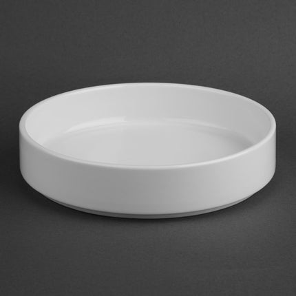 Porcelain Whiteware Bowl with Flat Walls 215mm | Olympia 2
