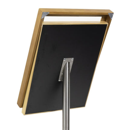 Teakwood A4 LED Menu Holder with Pole and Base | Securit | 4x A4 4