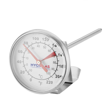 Coffee Milk Thermometer with Stainless Steel Clip 5in | Hygiplas 6