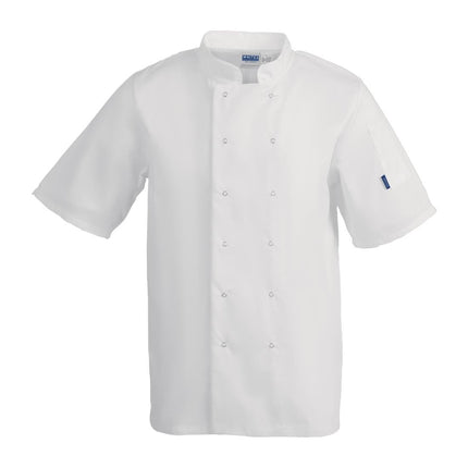 Short Sleeve White Chef Jacket L | Whites Vegas