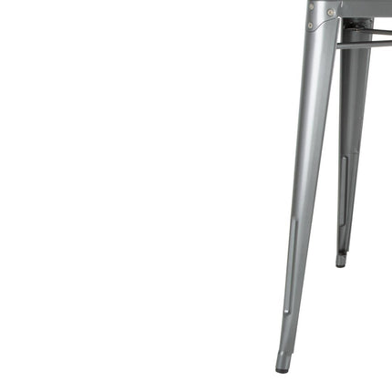 Square Bistro Table 66cm | Bolero Bistro | Galvanized Steel | Grey 3