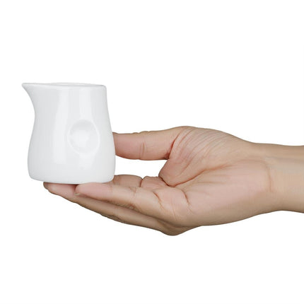 Porcelain Milk Jug 70ml with Grip Dents | Olympia | 6 Pieces 2