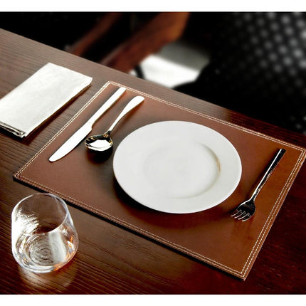 Brown Faux Leather Placemat 40x30cm | Olympia 5
