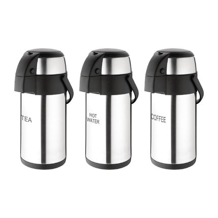 3L Stainless Steel Pump Thermos Jug for Hot Water | Olympia 5