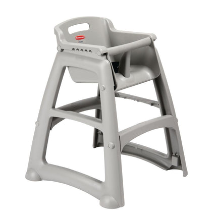 Sturdy Grey Children's High Chair with Microban® Protection | Rubbermaid