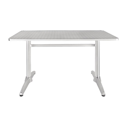 Rectangular Stainless Steel Table with Double Legs 120cm | Bolero