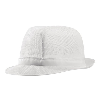White Trilby Hat L | Lightweight 100% Polyester 2