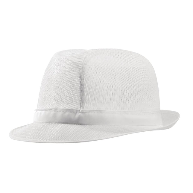 White Trilby Hat L | Lightweight 100% Polyester 2