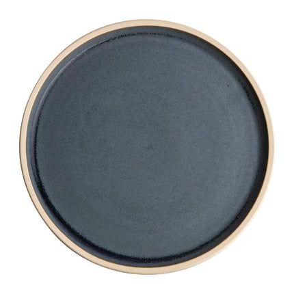 Flat Round Plates Blue Granite | Olympia | 18 cm