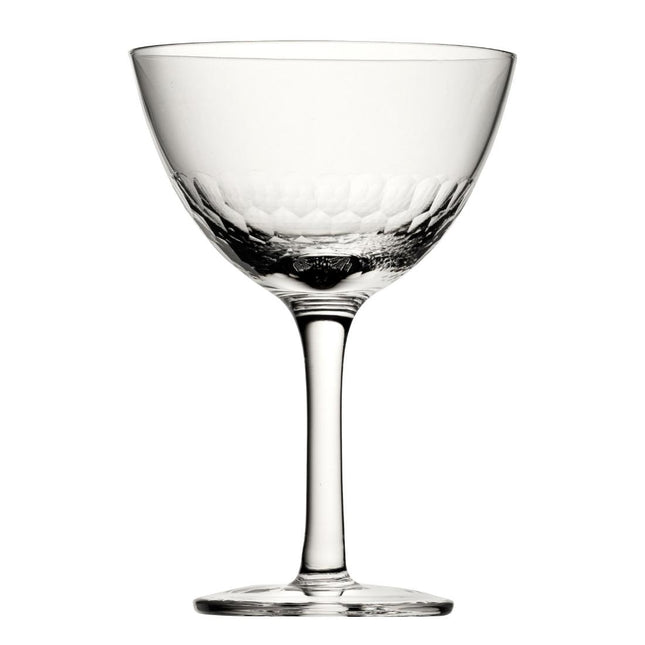 Martini Glasses 190ml Honeycomb Crystal Cut | Utopia Raffles (Set of 6)