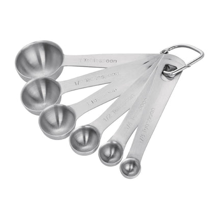 Set of 6 Stainless Steel Measuring Spoons | Vogue