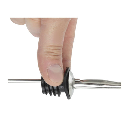 Stainless Steel Medium Pour Spout with Plastic Stopper | Olympia 4