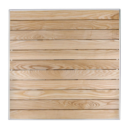 Bolero Square Terrace Table with Ash Wood Top 70cm 2