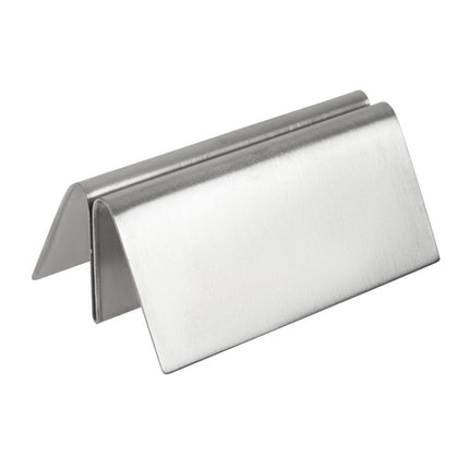 Triangular Stainless Steel Menu Card Holder | Olympia