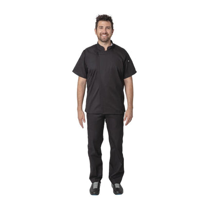 Unisex Chef Jacket with Zipper and Cool Vent Panels | Chef Works Springfield | Black | S 3