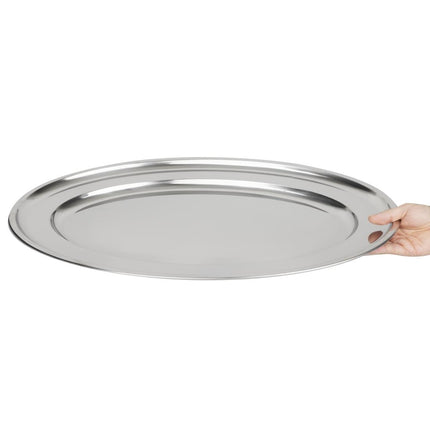 Oval Stainless Steel Serving Platter 60cm | Olympia 4