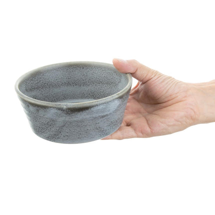 Porcelain Charcoal Grey Round Flat Bowl 143mm | Olympia Cavolo 4